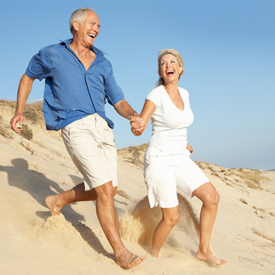 Senior Couple Enjoying Beach