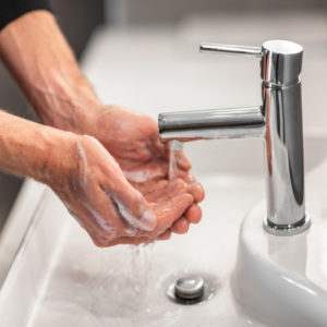 washing hands